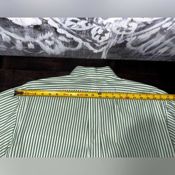 Polo Ralph Lauren classic-fit short-sleeve seersucker shirt in green SZ L - Picture 6 of 7